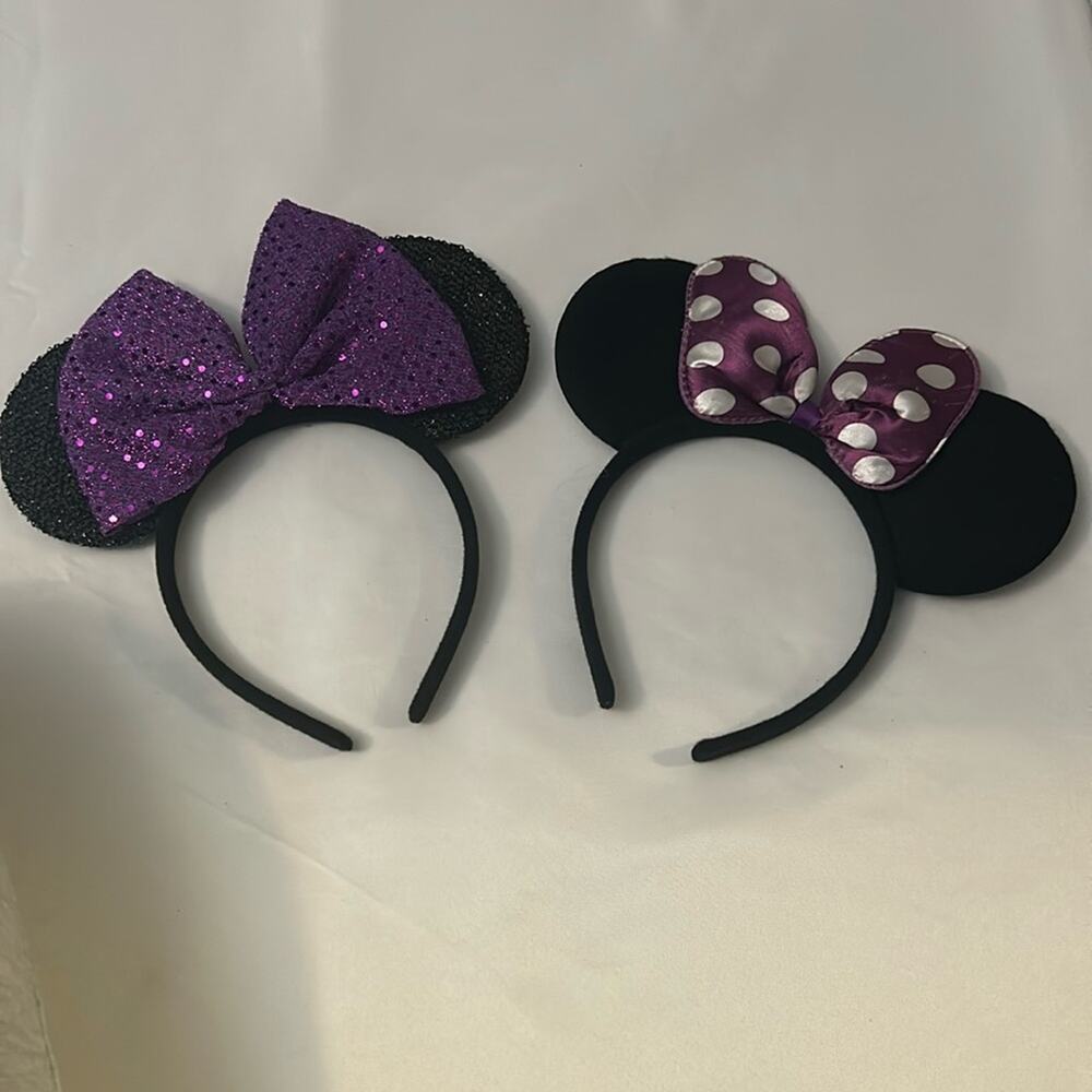 Minnie Mouse Ears Lot Polka Dot/Sparkle Headbands Vacation Resortwear Kidcore
